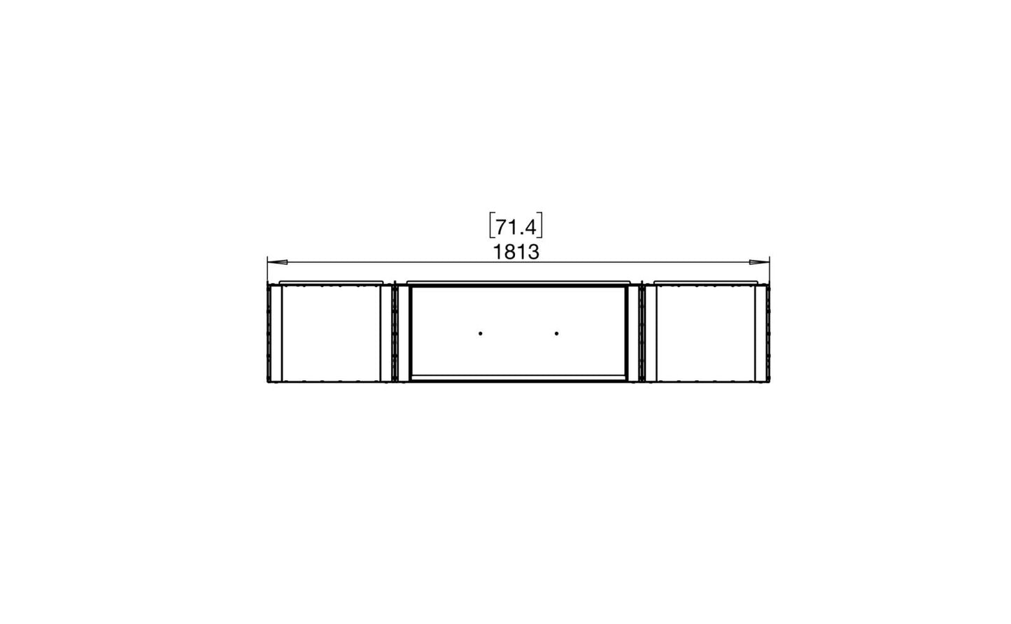 EcoSmart Flex Bioethanol Fireplace 68BY BX2 Bay Black