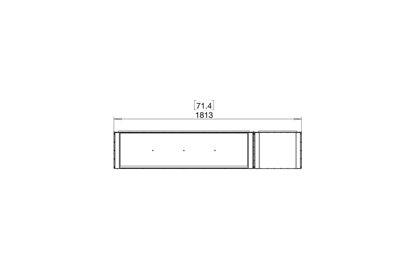 EcoSmart Flex Bioethanol Fireplace 68BY BXR Bay Black