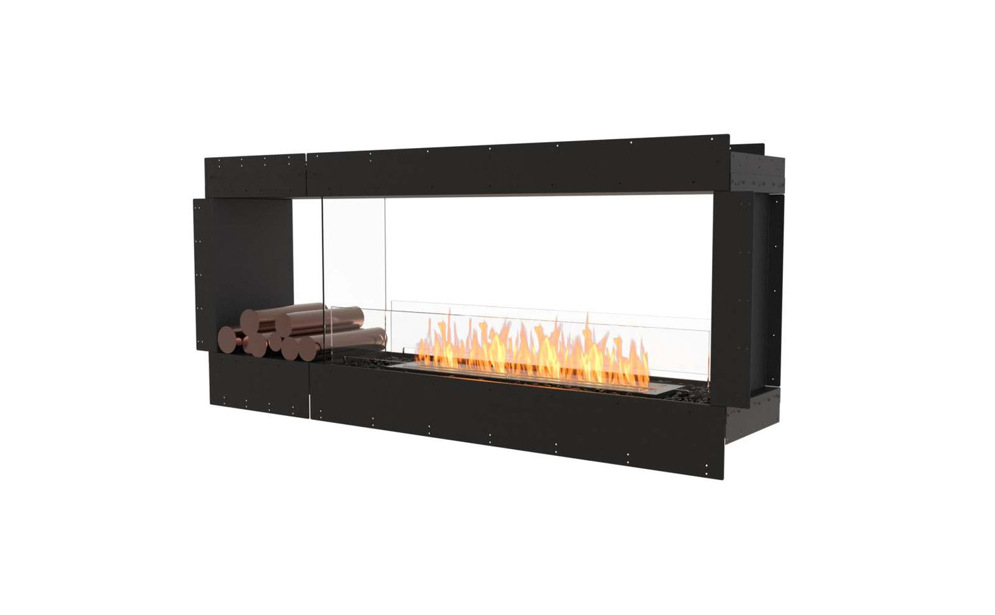 EcoSmart Flex Bioethanol Fireplace 68DB BX1 Double Sided Black