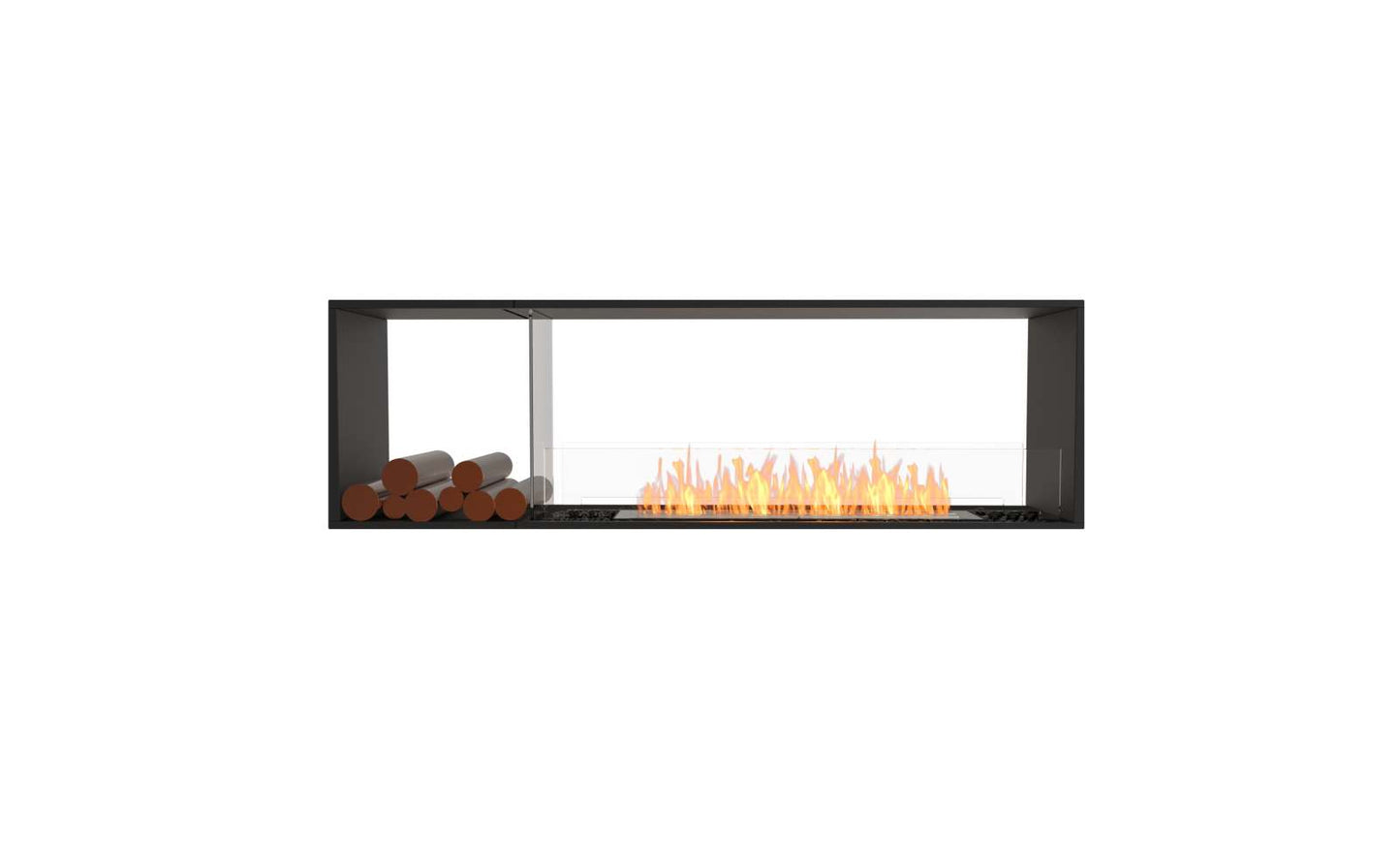 EcoSmart Flex Bioethanol Fireplace 68DB BX1 Double Sided Black