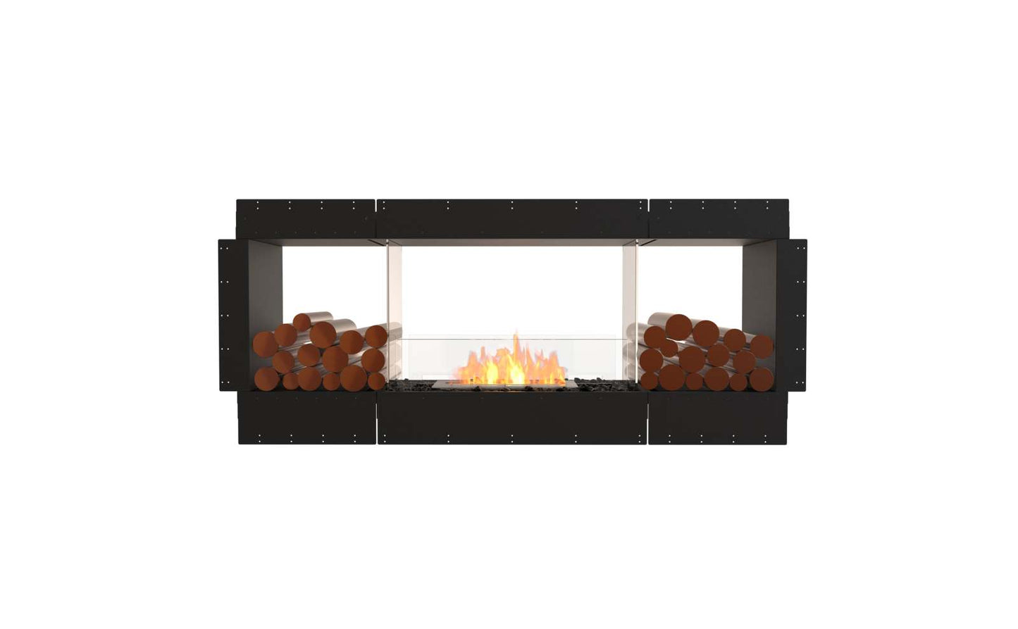 EcoSmart Flex Bioethanol Fireplace 68DB BX2 Double Sided Black
