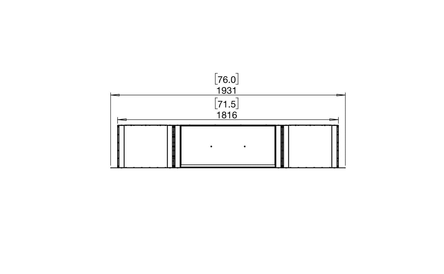 EcoSmart Flex Bioethanol Fireplace 68DB BX2 Double Sided Black