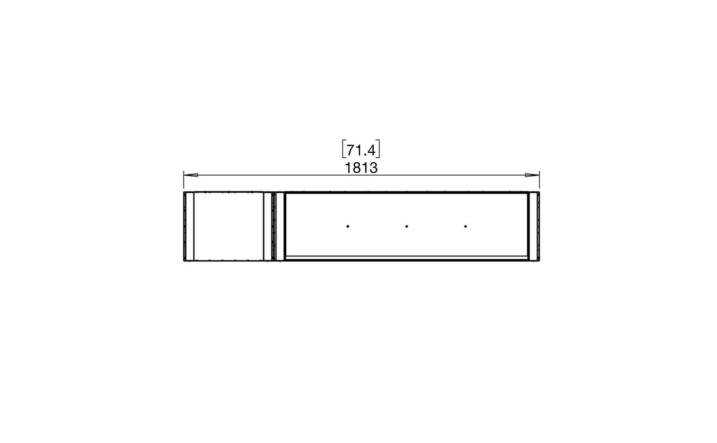 EcoSmart Flex Bioethanol Fireplace 68IL BX1 Island Black