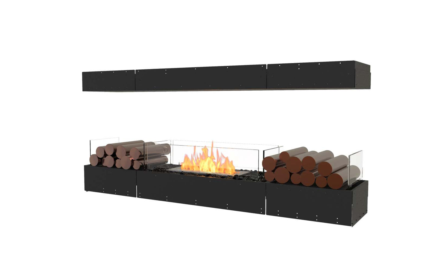 EcoSmart Flex Bioethanol Fireplace 68IL BX2 Island Black