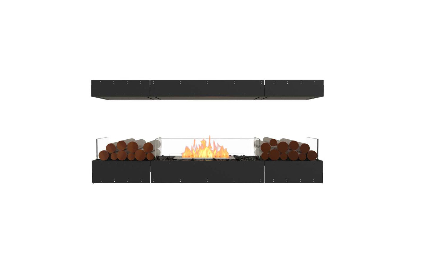 EcoSmart Flex Bioethanol Fireplace 68IL BX2 Island Black