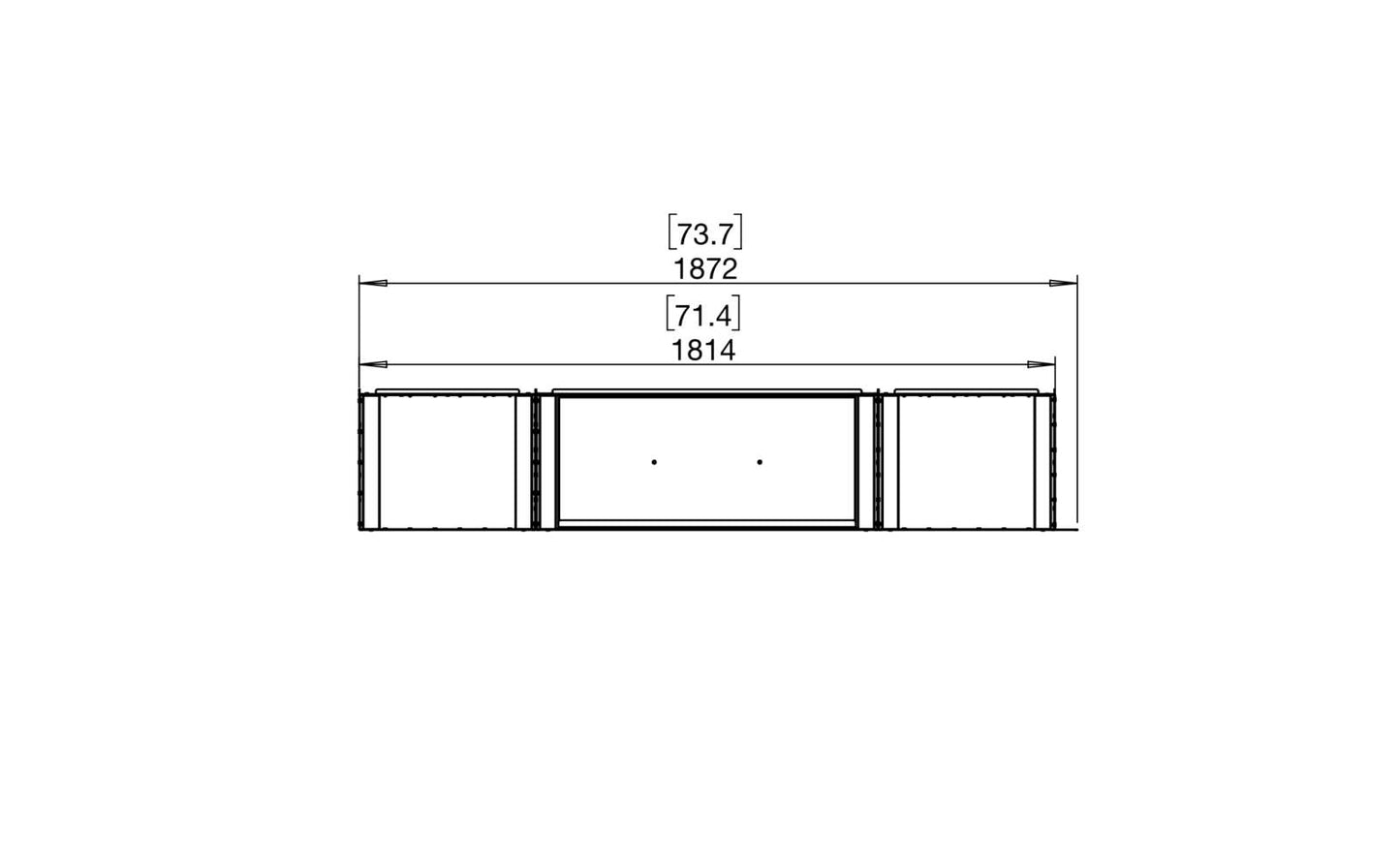 EcoSmart Flex Bioethanol Fireplace 68LC BX2 Left Corner Black
