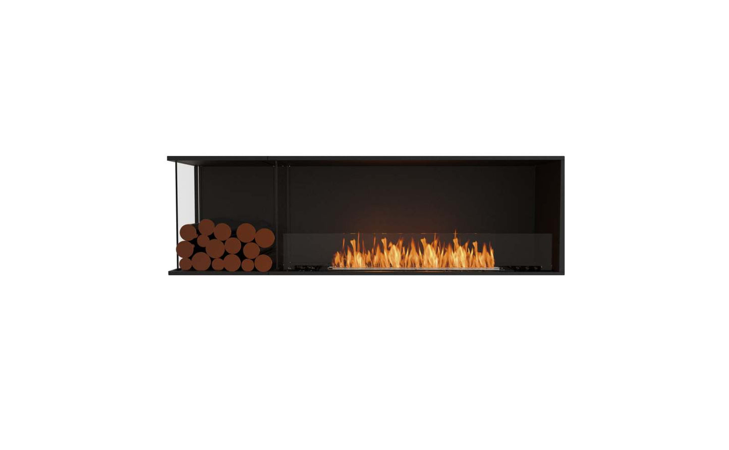 EcoSmart Flex Bioethanol Fireplace 68LC BXL Left Corner Black