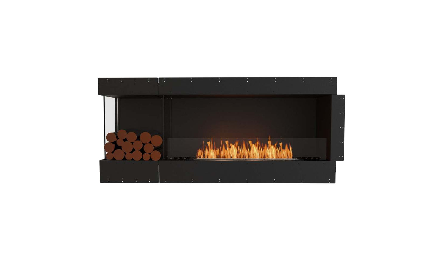 EcoSmart Flex Bioethanol Fireplace 68LC BXL Left Corner Black