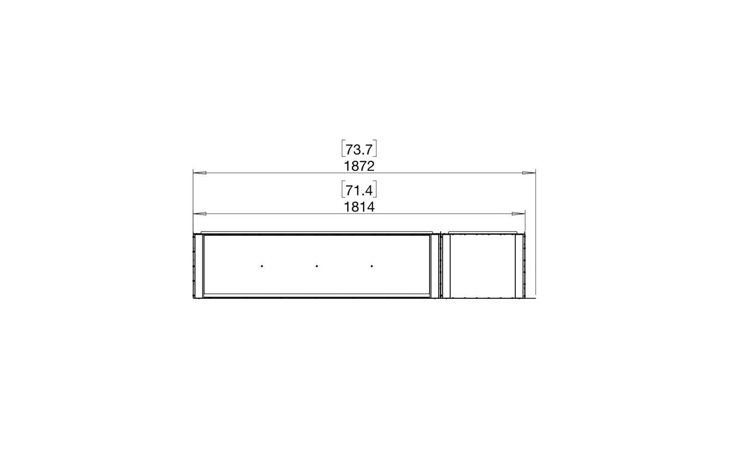 EcoSmart Flex Bioethanol Fireplace 68LC BXR Left Corner Black