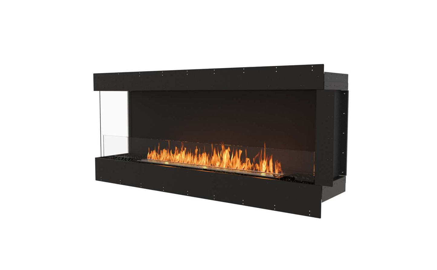 EcoSmart Flex Bioethanol Fireplace 68LC Left Corner Black