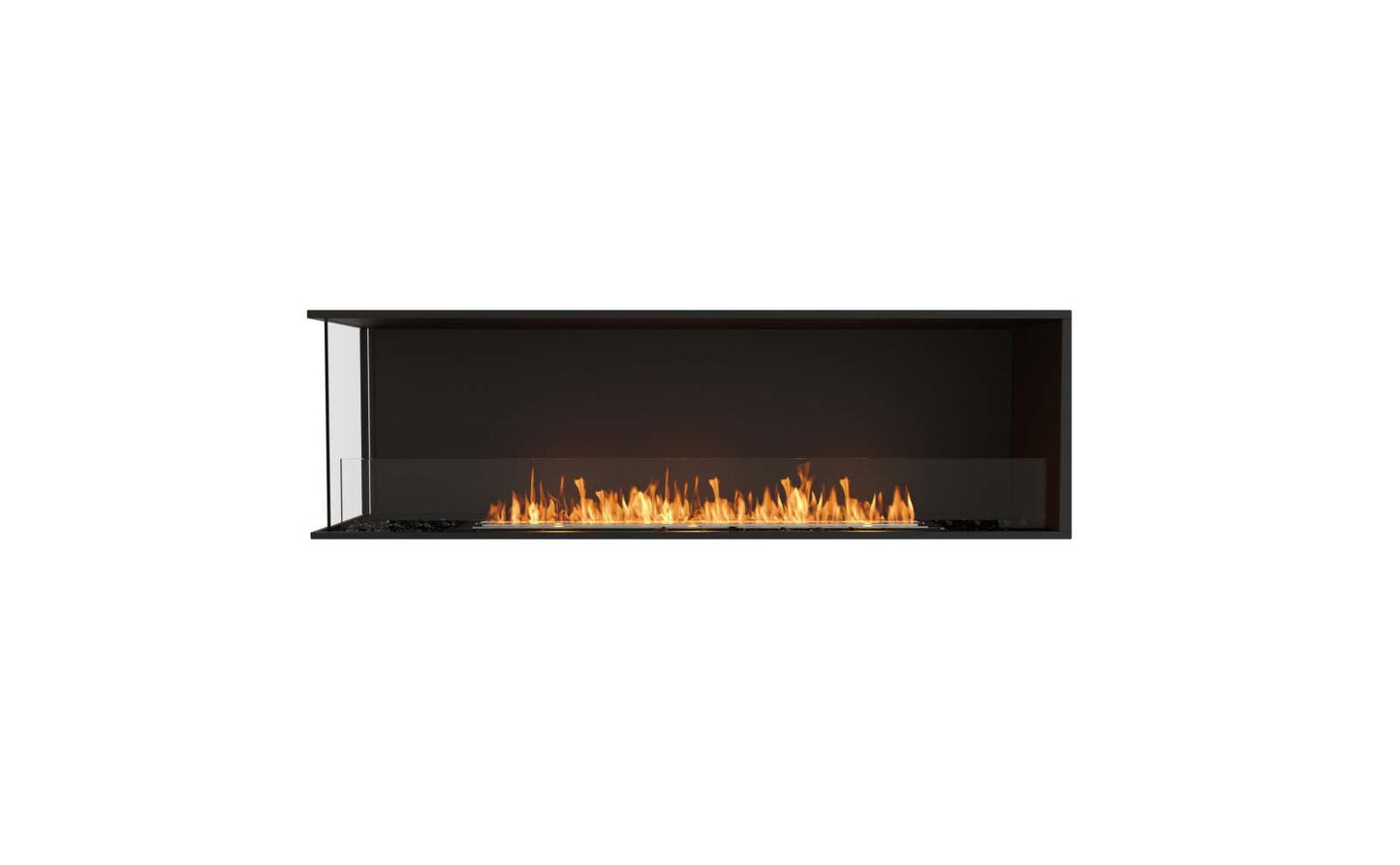 EcoSmart Flex Bioethanol Fireplace 68LC Left Corner Black