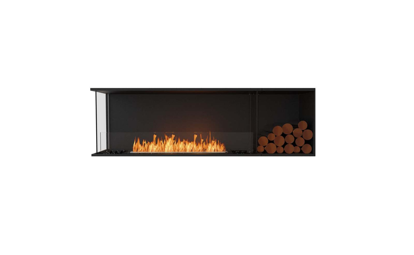 EcoSmart Flex Bioethanol Fireplace 68LC BXR Left Corner Black