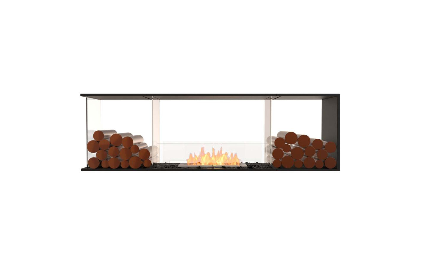 EcoSmart Flex Bioethanol Fireplace 68PN BX2 Peninsula Black