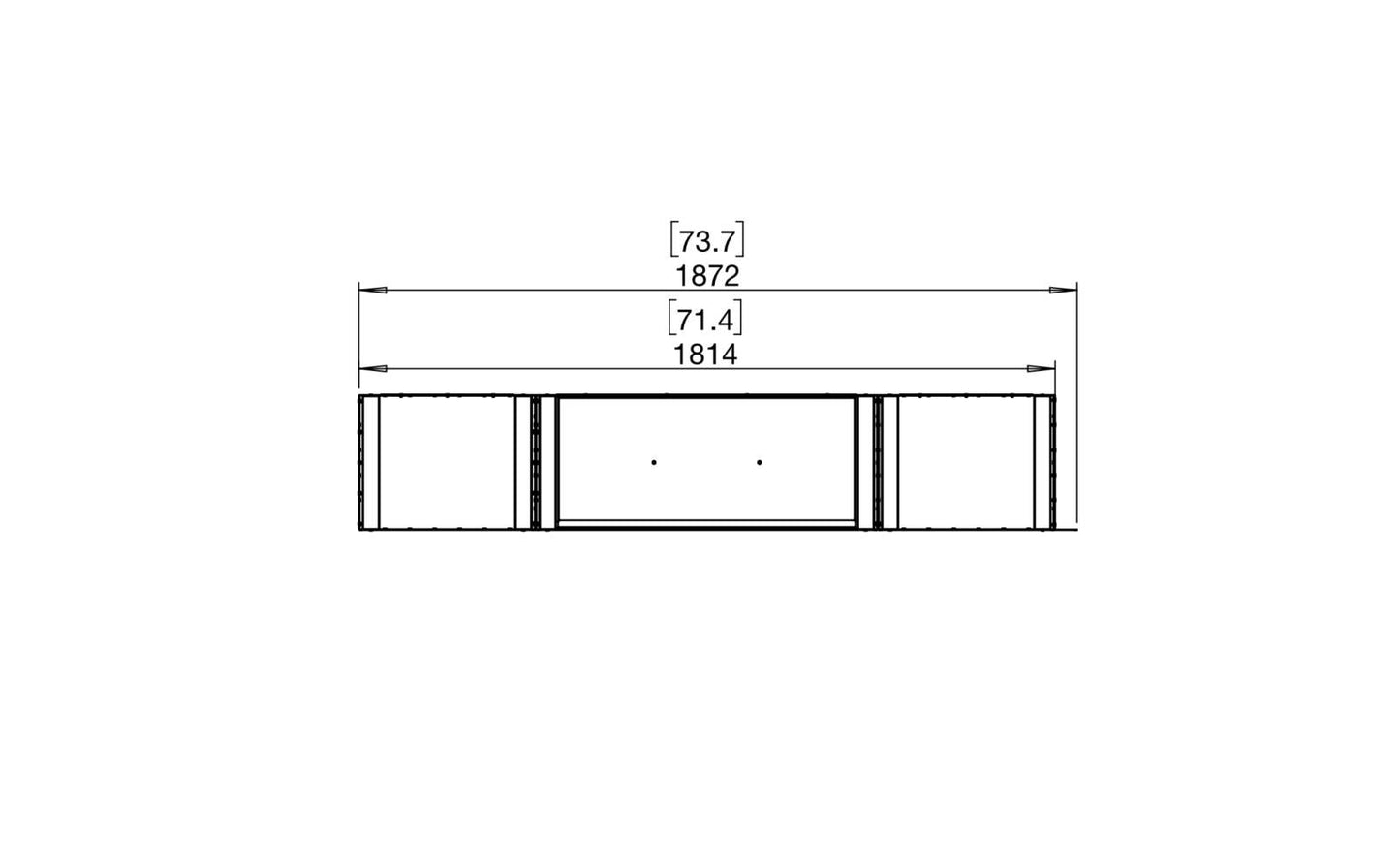 EcoSmart Flex Bioethanol Fireplace 68PN BX2 Peninsula Black