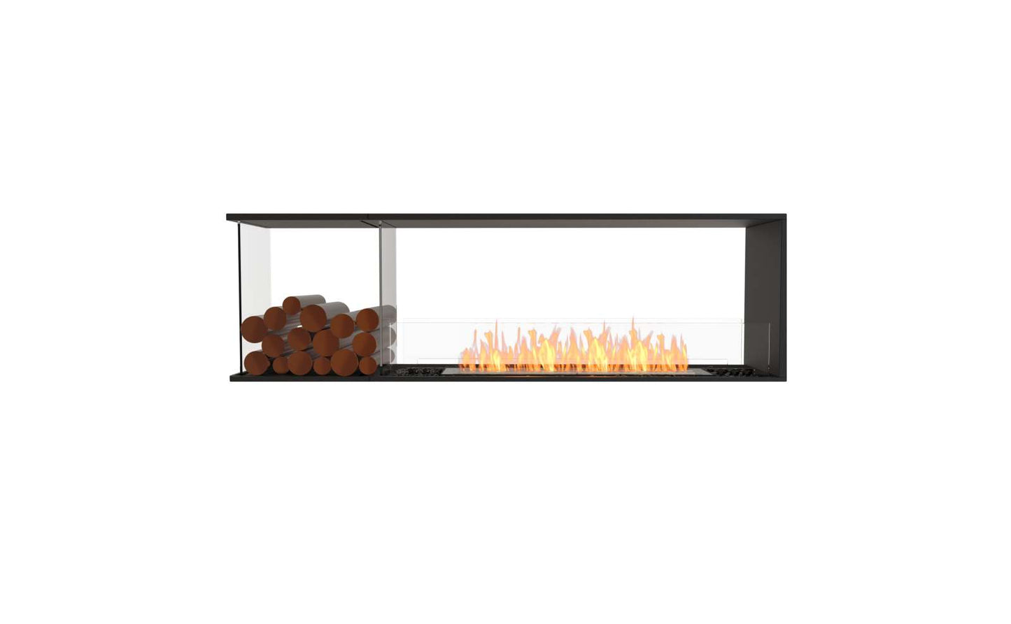 EcoSmart Flex Bioethanol Fireplace 68PN BXL Peninsula Black