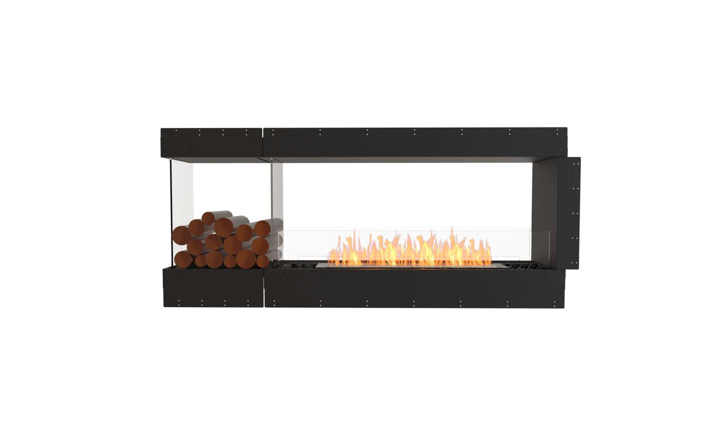 EcoSmart Flex Bioethanol Fireplace 68PN BXL Peninsula Black