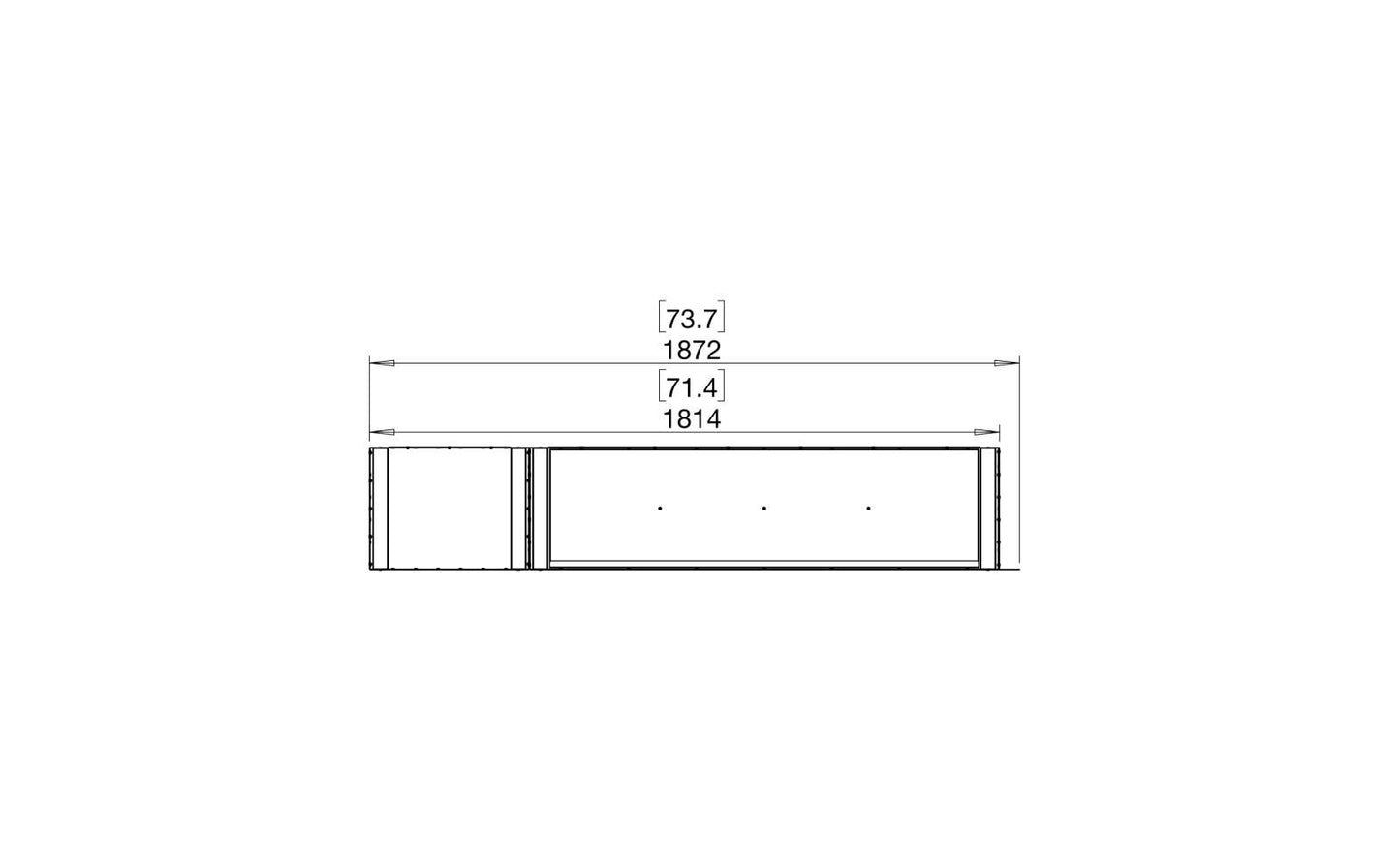 EcoSmart Flex Bioethanol Fireplace 68PN BXL Peninsula Black