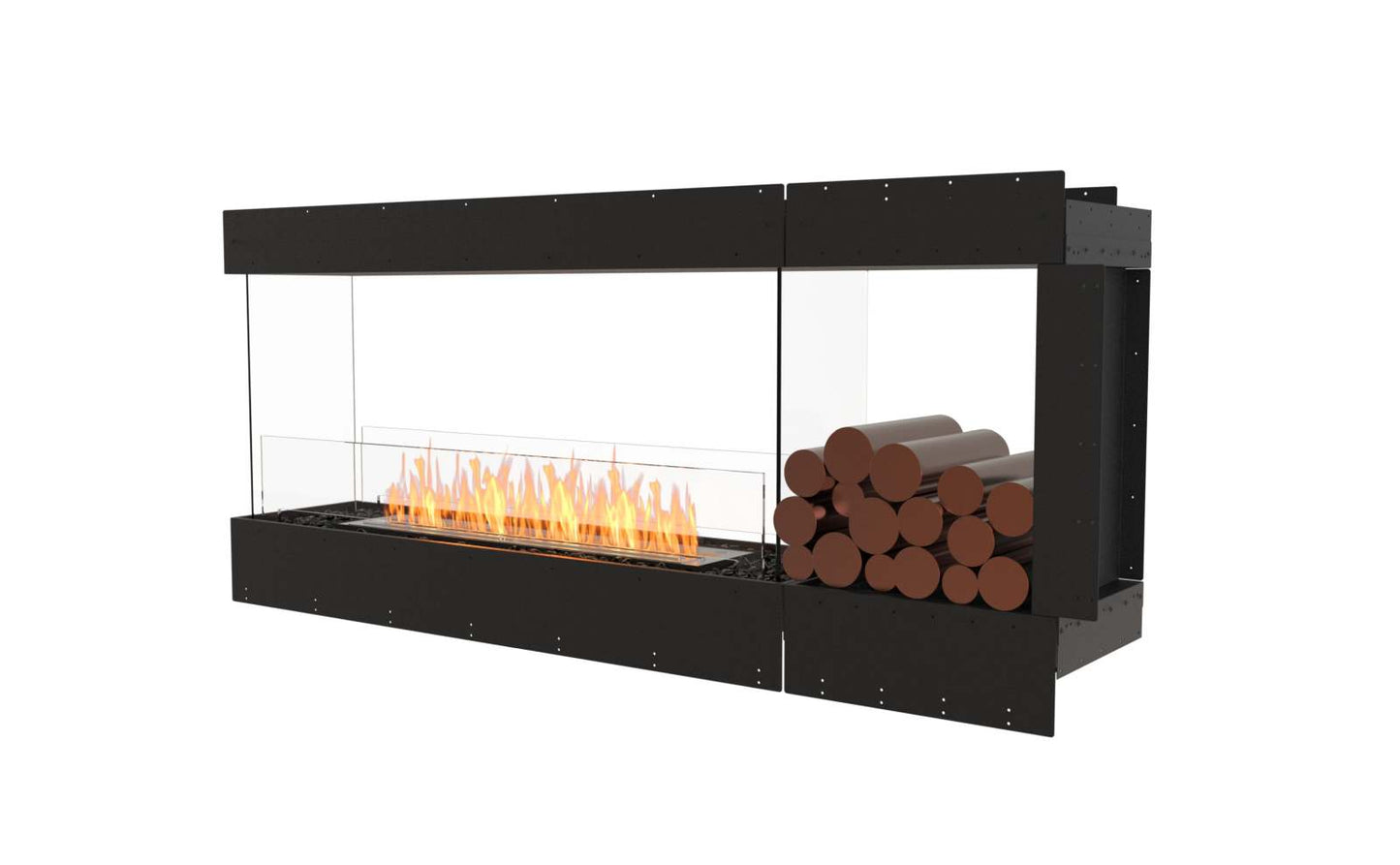 EcoSmart Flex Bioethanol Fireplace 68PN BXR Peninsula Black