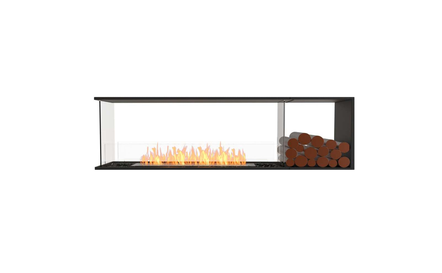 EcoSmart Flex Bioethanol Fireplace 68PN BXR Peninsula Black