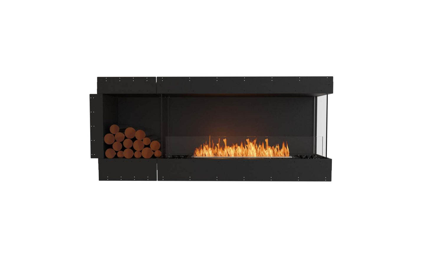 EcoSmart Flex Bioethanol Fireplace 68RC BXL Right Corner Black