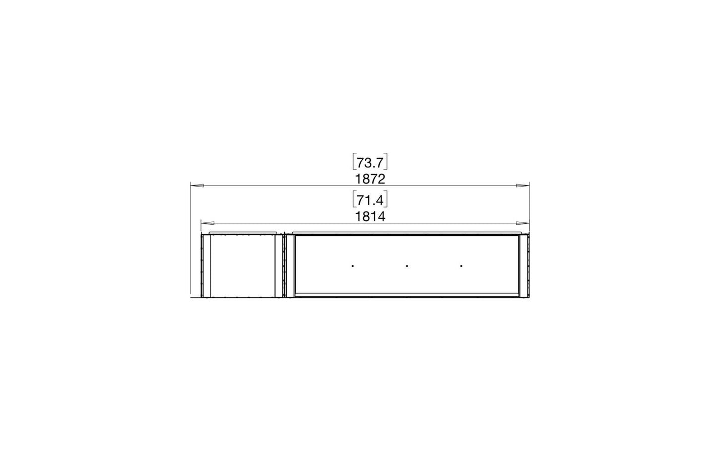 EcoSmart Flex Bioethanol Fireplace 68RC BXL Right Corner Black