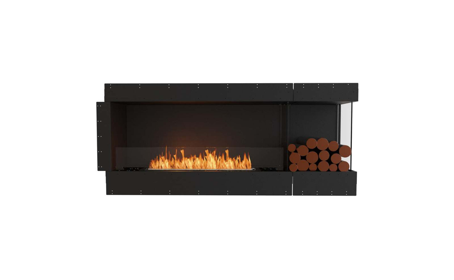 EcoSmart Flex Bioethanol Fireplace 68RC BXR Right Corner Black