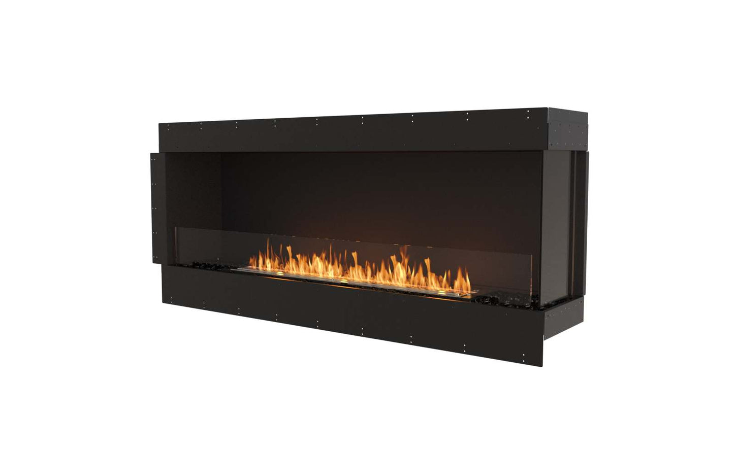 EcoSmart Flex Bioethanol Fireplace 68RC Right Corner Black