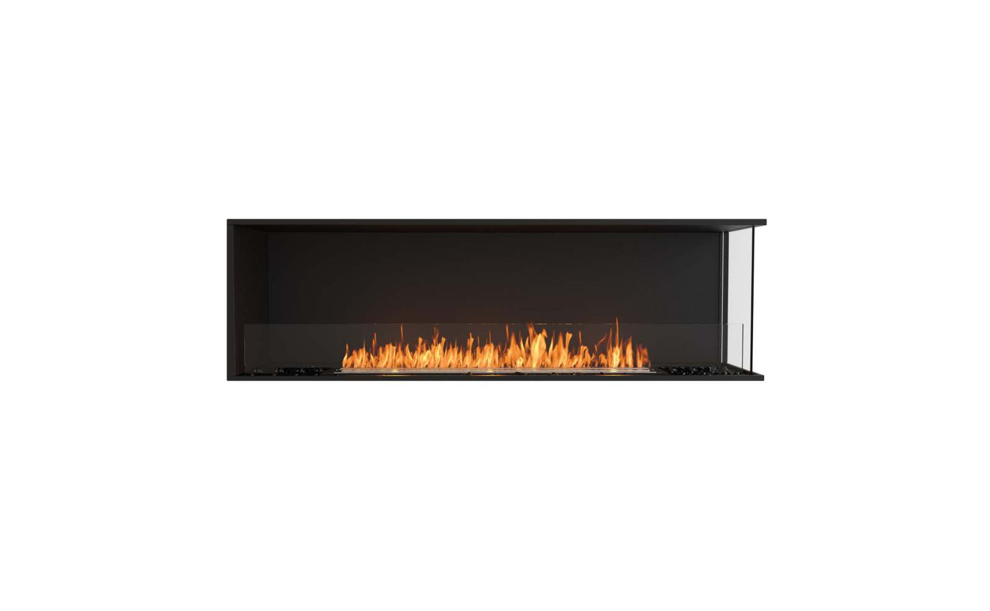 EcoSmart Flex Bioethanol Fireplace 68RC Right Corner Black