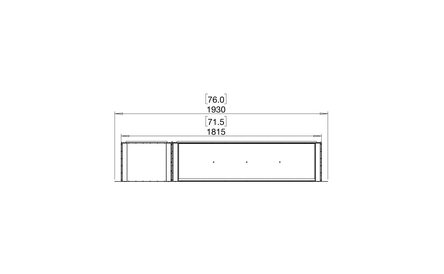 EcoSmart Flex Bioethanol Fireplace 68SS BXL Single Sided Black