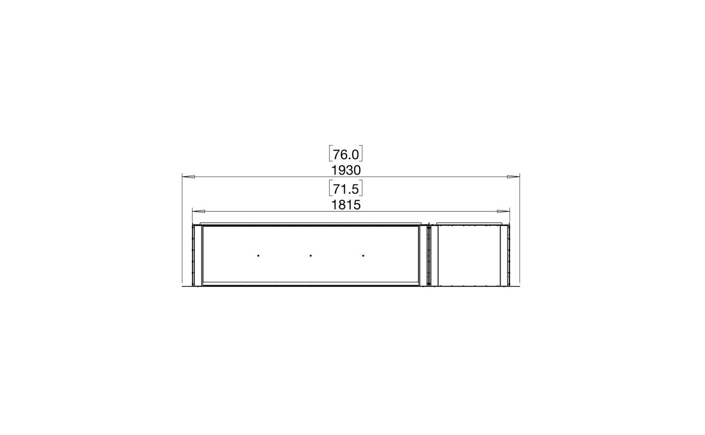 EcoSmart Flex Bioethanol Fireplace 68SS BXR Single Sided Black