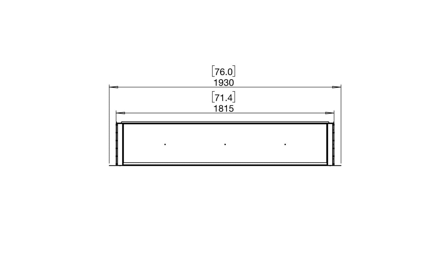 EcoSmart Flex Bioethanol Fireplace 68SS Single Sided Black