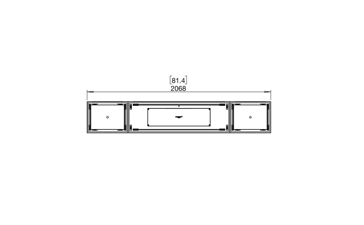 EcoSmart Flex Bioethanol Fireplace 78BN BX2 Bench Black