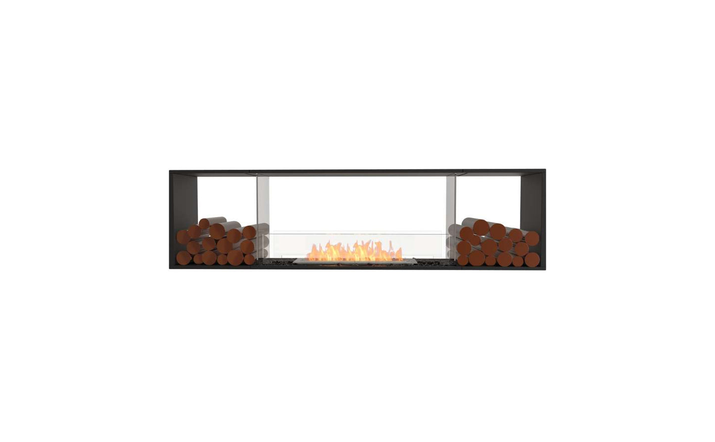 EcoSmart Flex Bioethanol Fireplace 78DB BX2 Double Sided Black