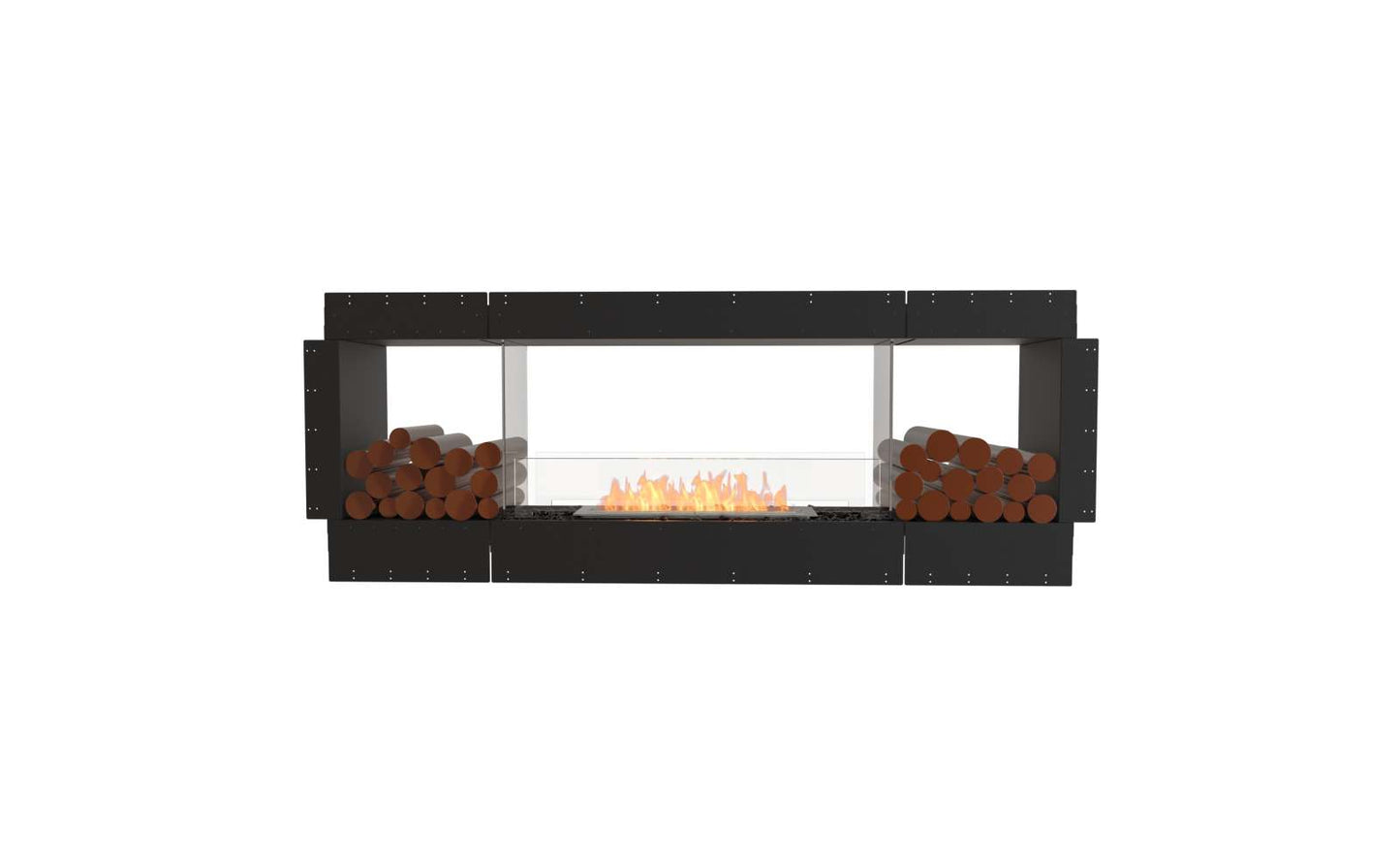 EcoSmart Flex Bioethanol Fireplace 78DB BX2 Double Sided Black