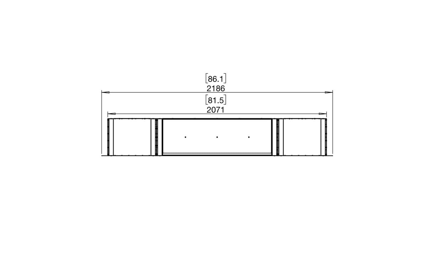 EcoSmart Flex Bioethanol Fireplace 78DB BX2 Double Sided Black