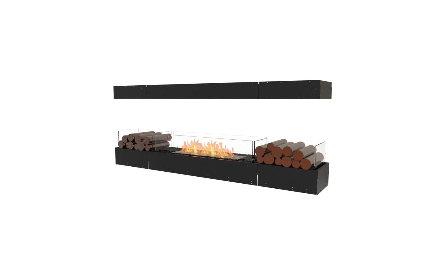 EcoSmart Flex Bioethanol Fireplace 78IL BX2 Island Black