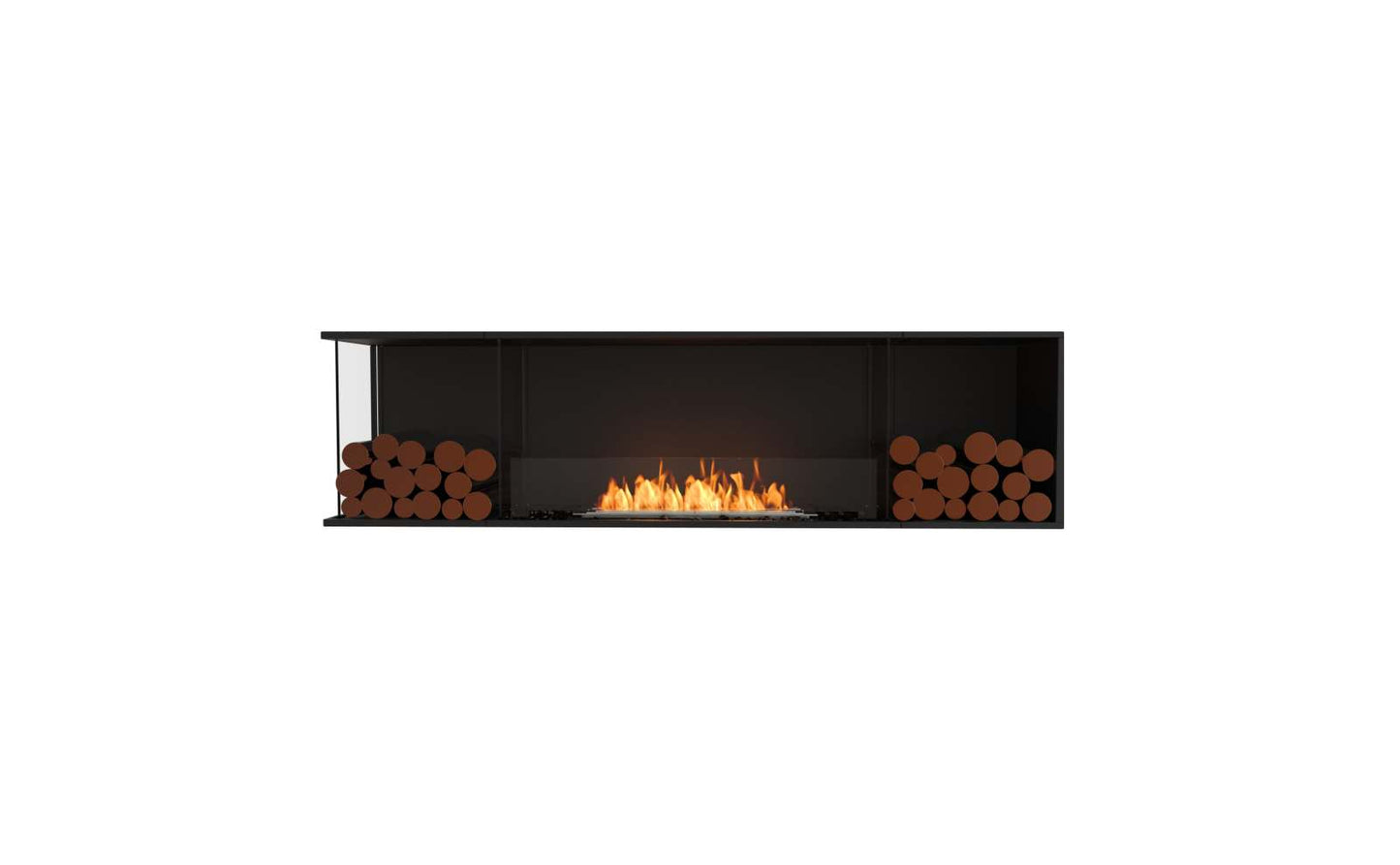 EcoSmart Flex Bioethanol Fireplace 78LC BX2 Left Corner Black