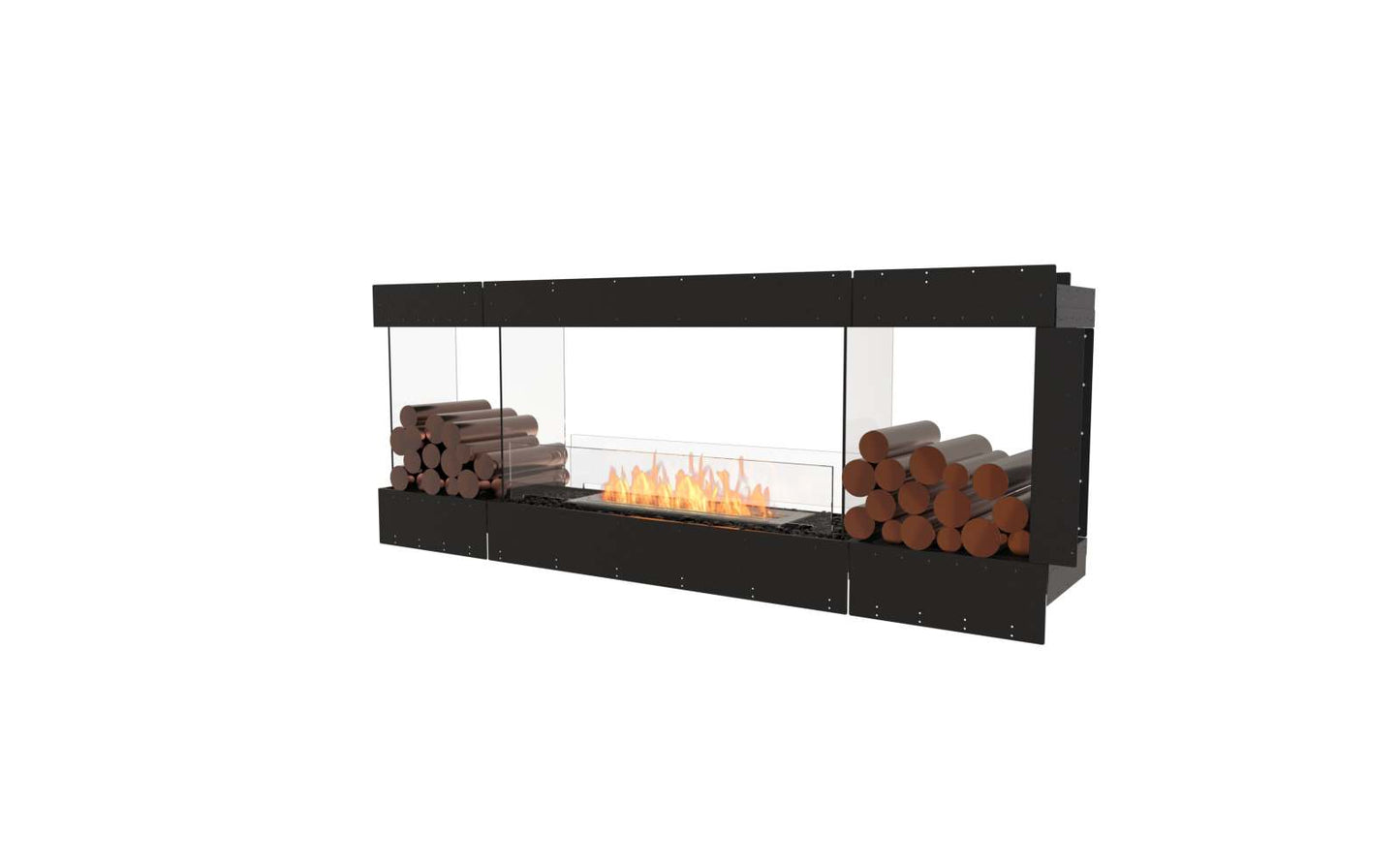 EcoSmart Flex Bioethanol Fireplace 78PN BX2 Peninsula Black