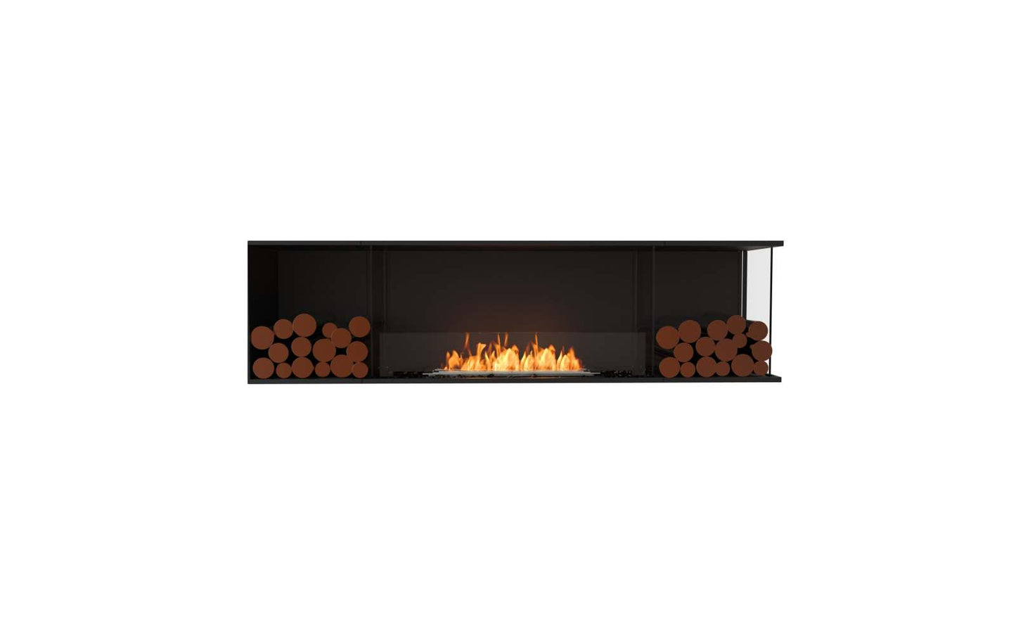 EcoSmart Flex Bioethanol Fireplace 78RC BX2 Right Corner Black