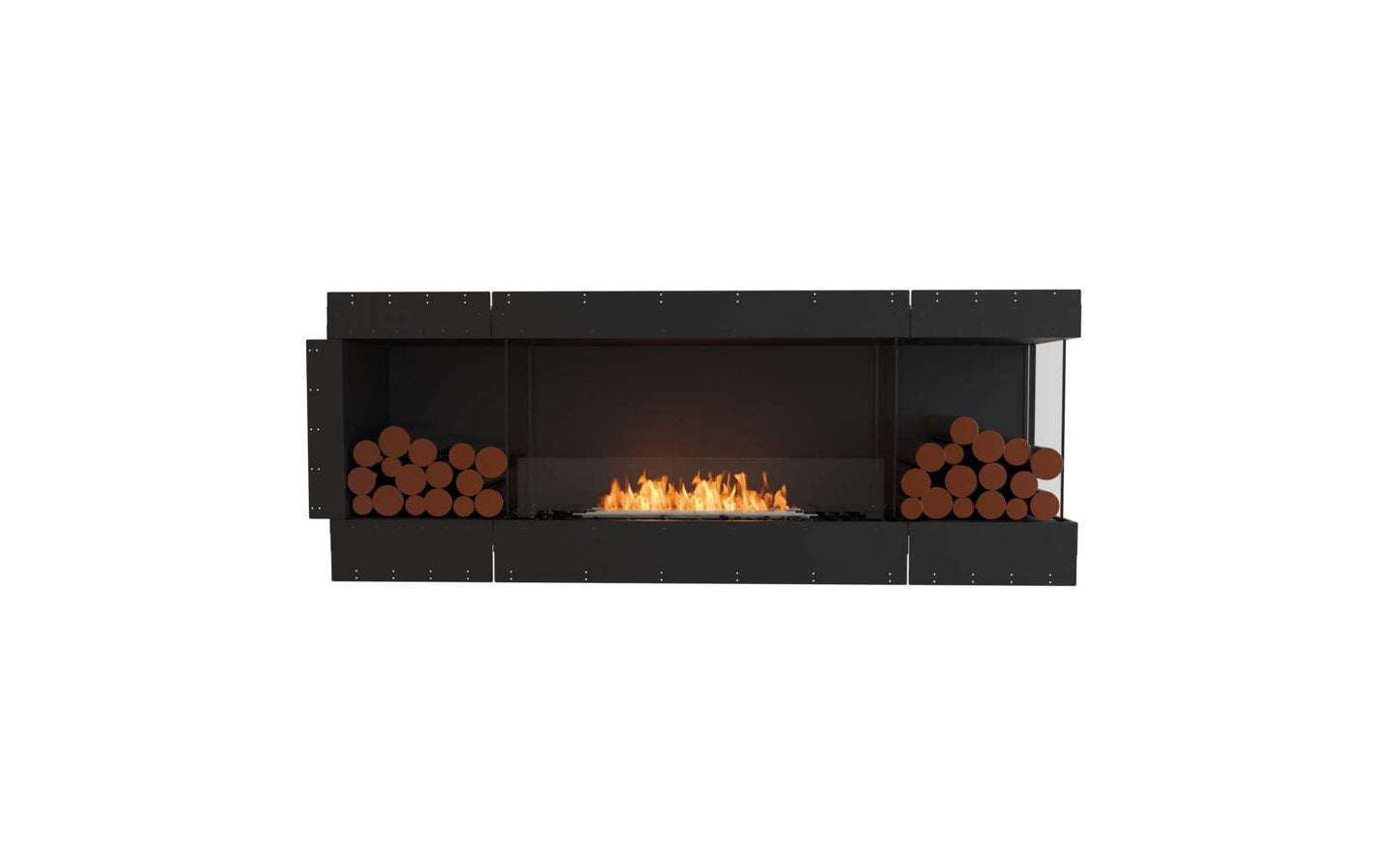 EcoSmart Flex Bioethanol Fireplace 78RC BX2 Right Corner Black