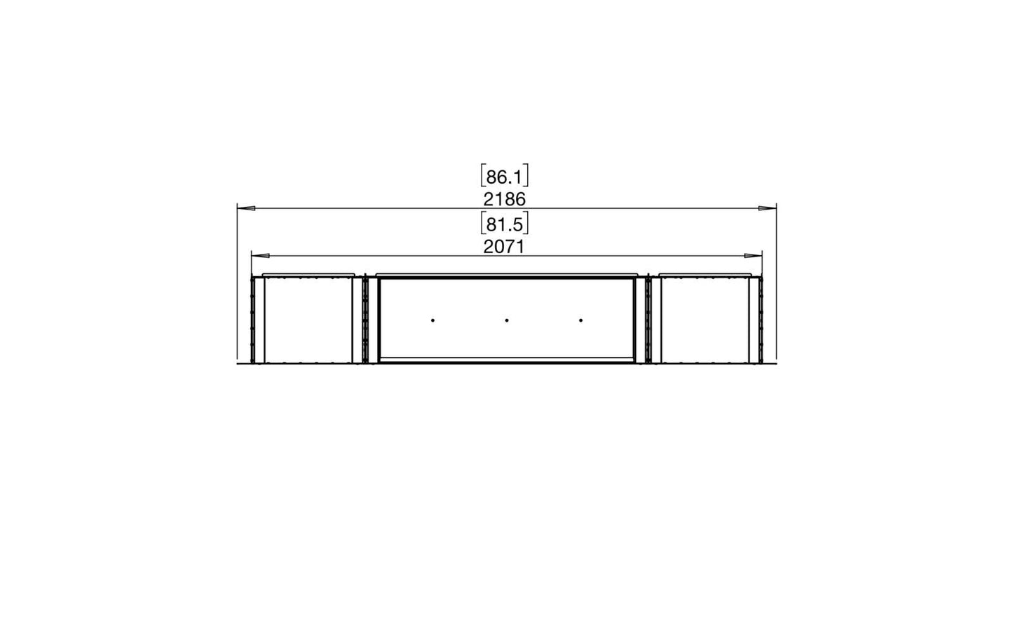 EcoSmart Flex Bioethanol Fireplace 78SS BX2 Single Sided Black