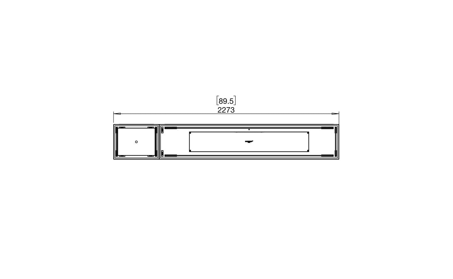 EcoSmart Flex Bioethanol Fireplace 86BN BX1 Bench Black
