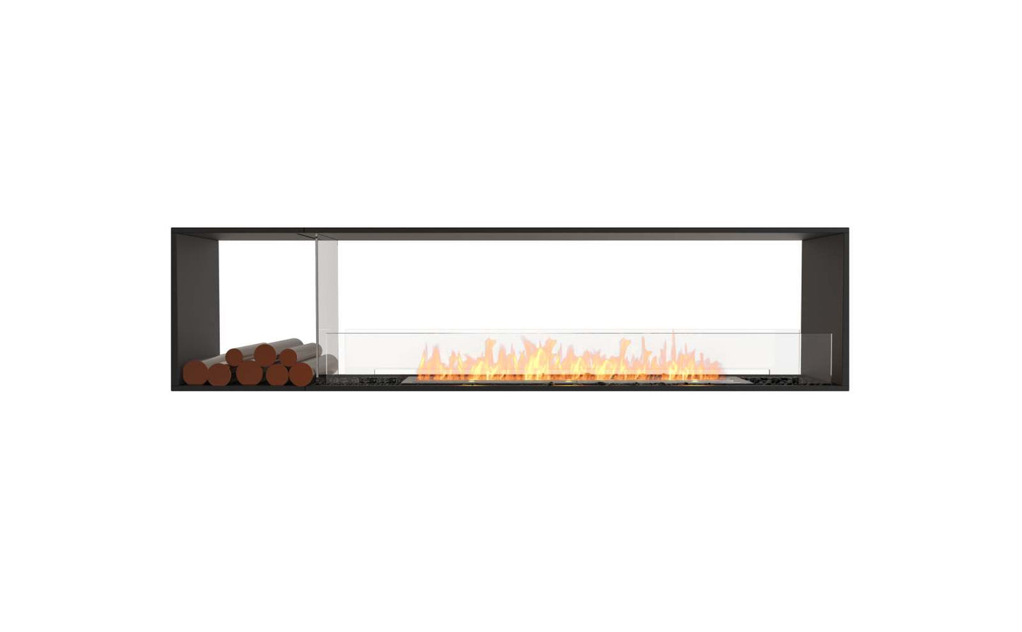 EcoSmart Flex Bioethanol Fireplace 86DB BX1 Double Sided Black