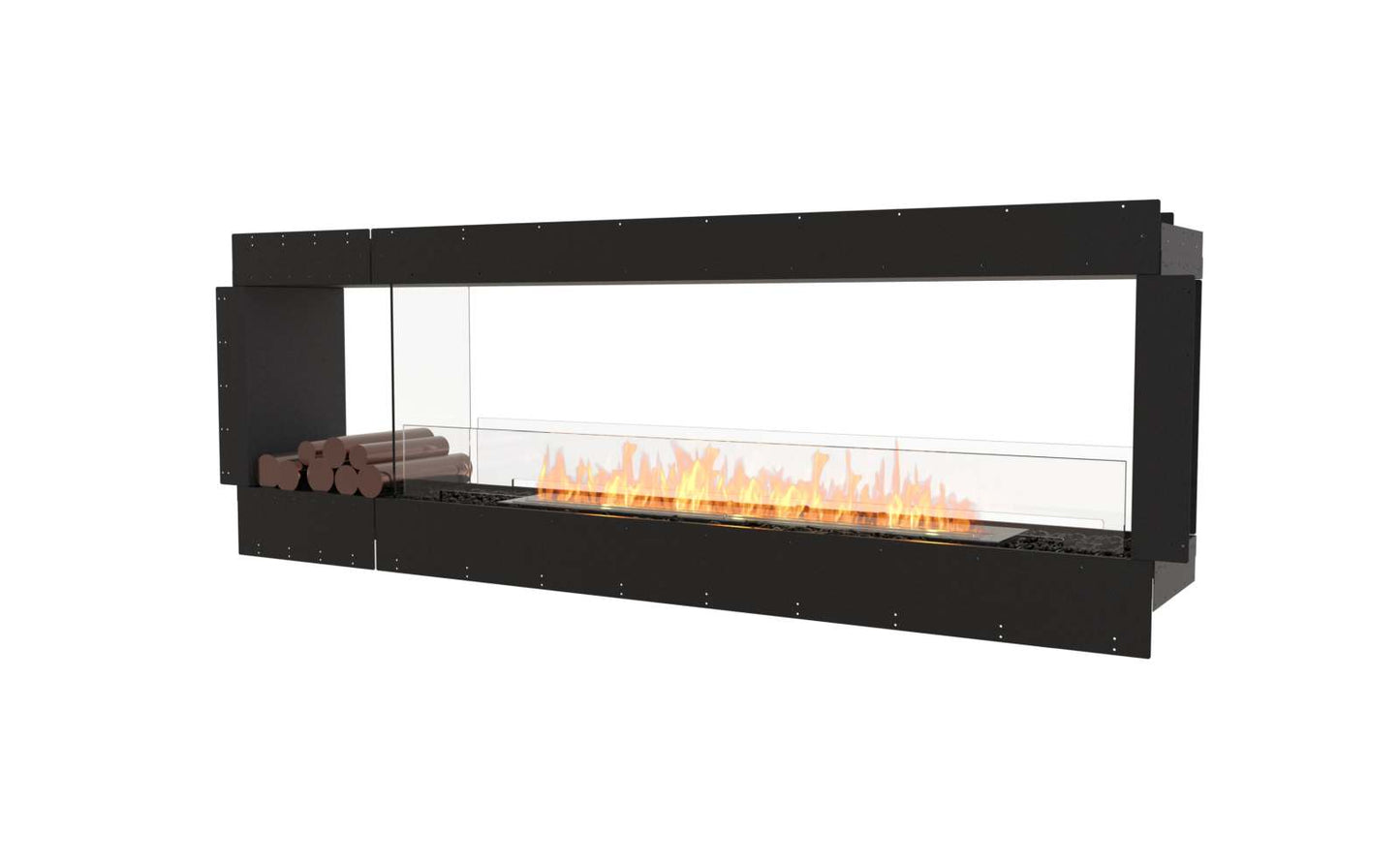 EcoSmart Flex Bioethanol Fireplace 86DB BX1 Double Sided Black