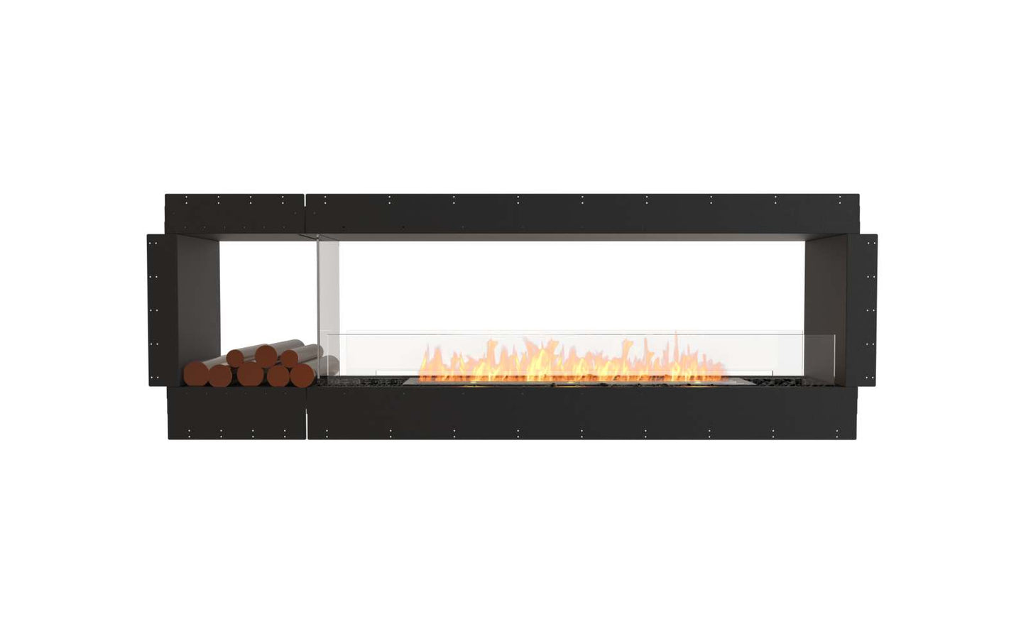 EcoSmart Flex Bioethanol Fireplace 86DB BX1 Double Sided Black