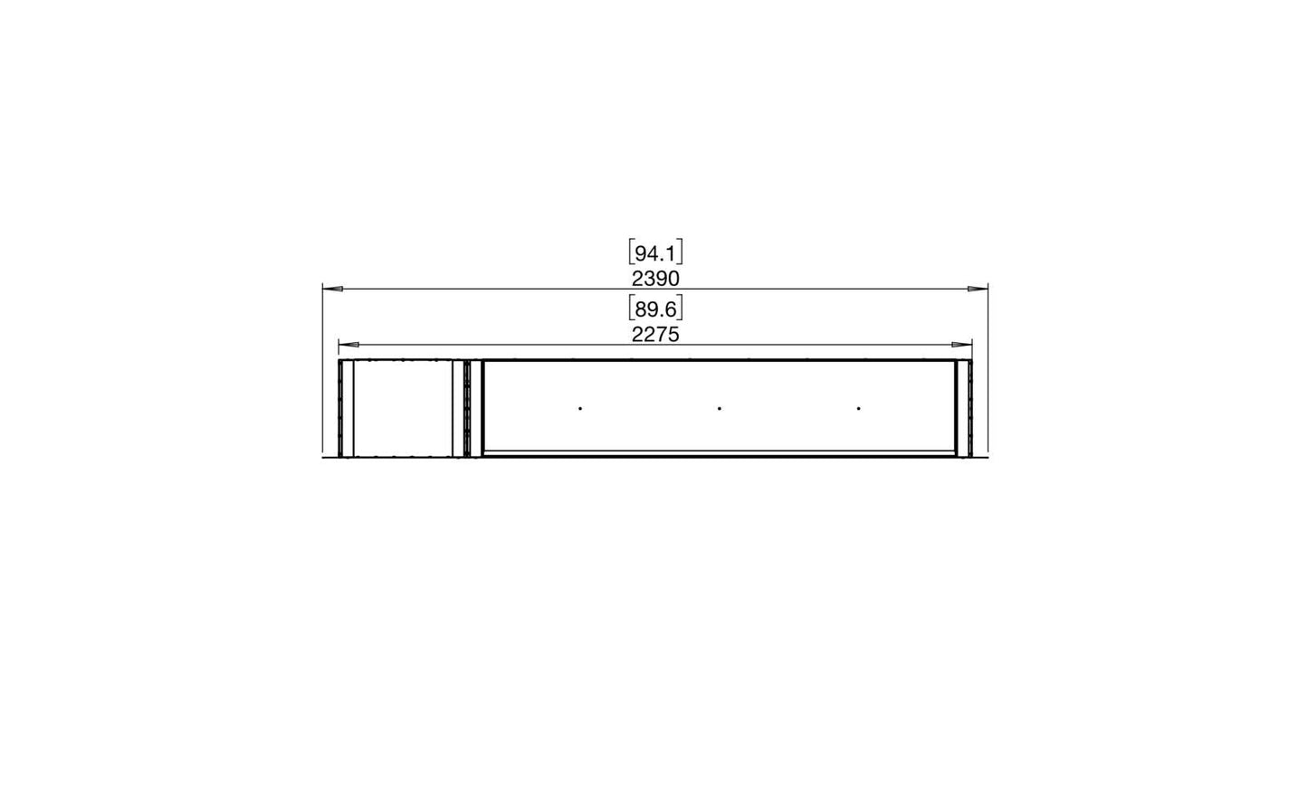 EcoSmart Flex Bioethanol Fireplace 86DB BX1 Double Sided Black