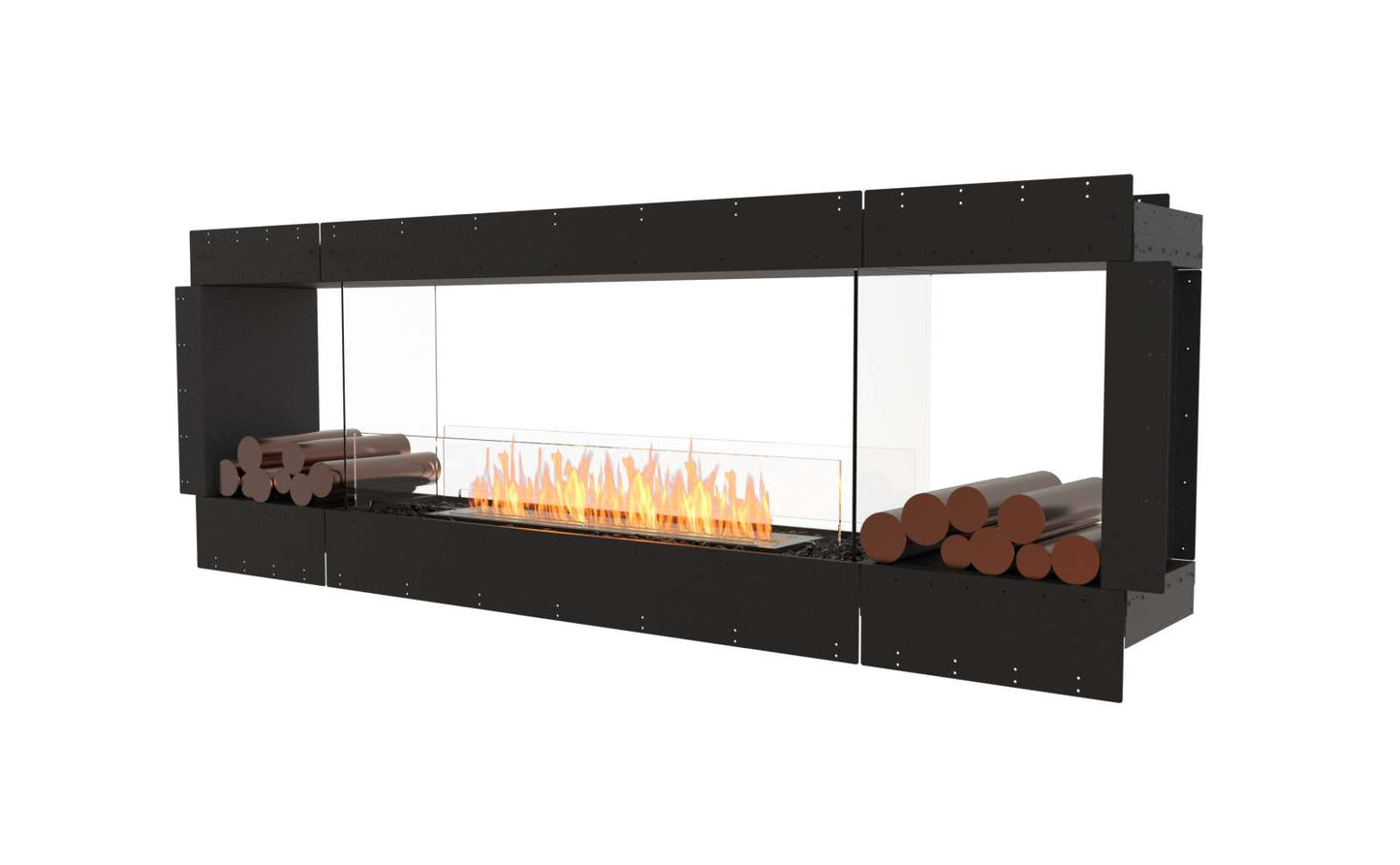 EcoSmart Flex Bioethanol Fireplace 86DB BX2 Double Sided Black