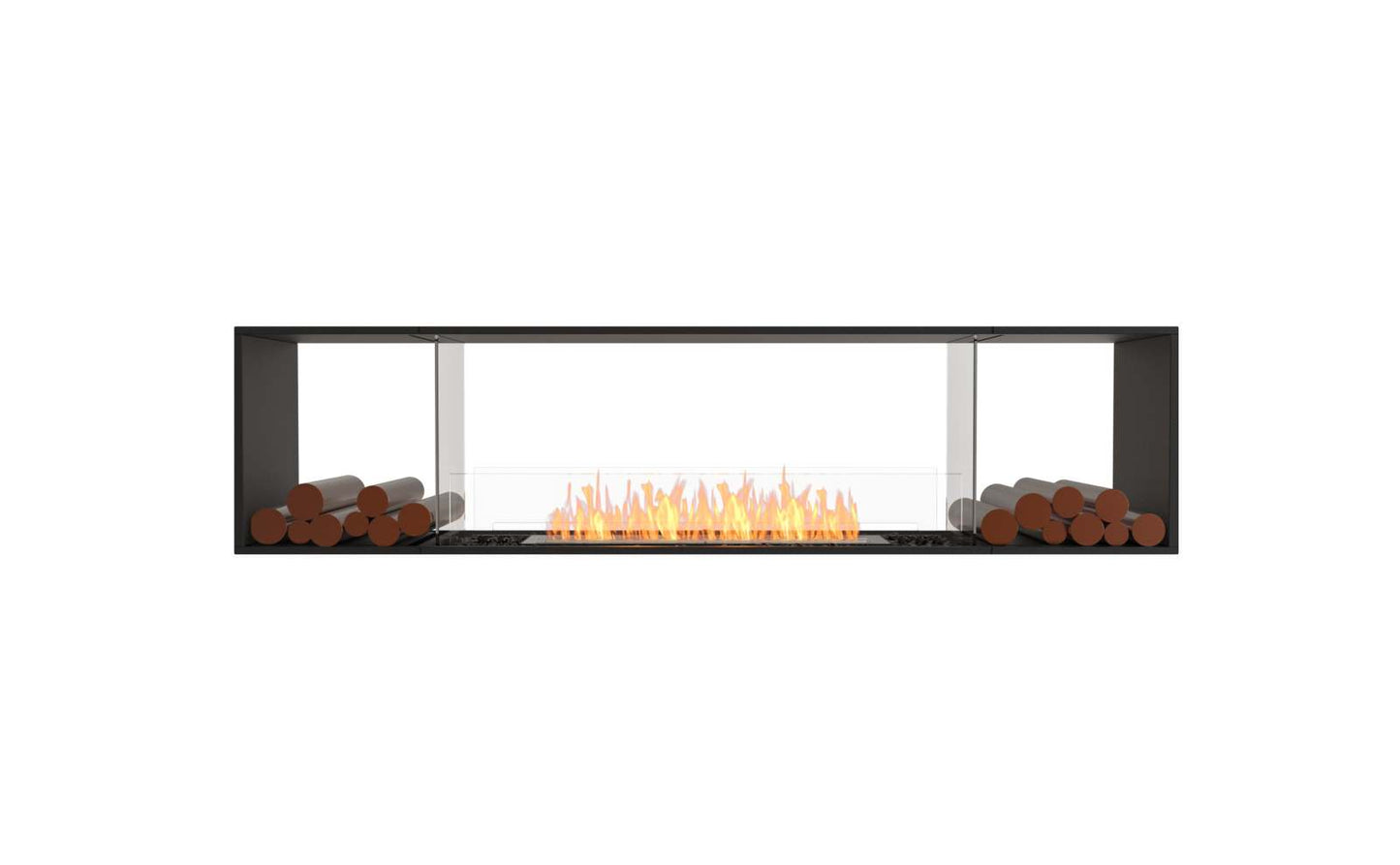 EcoSmart Flex Bioethanol Fireplace 86DB BX2 Double Sided Black
