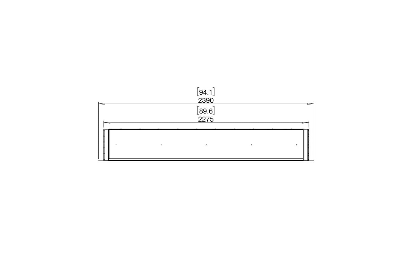 EcoSmart Flex Bioethanol Fireplace 86DB Double Sided Black