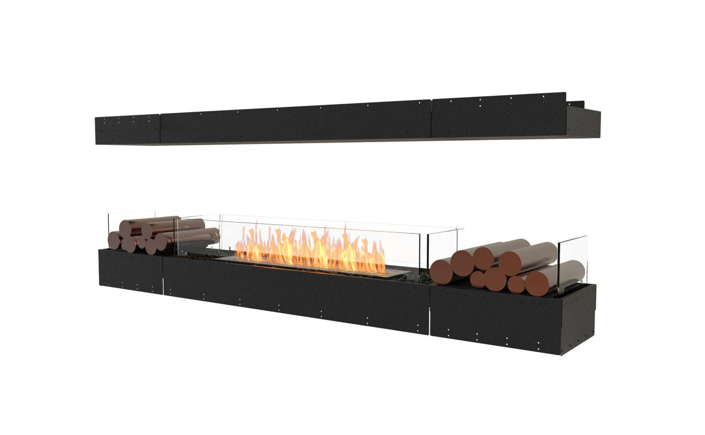 EcoSmart Flex Bioethanol Fireplace 86IL BX2 Island Black